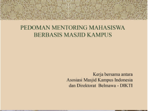 pedoman mentoring berbasis masjid